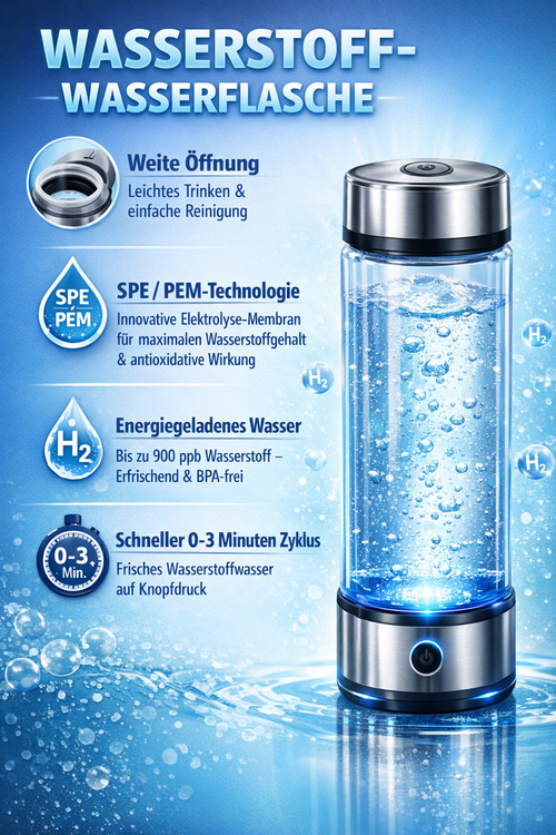 Vitalisierende Wasserstoff Wasserflasche